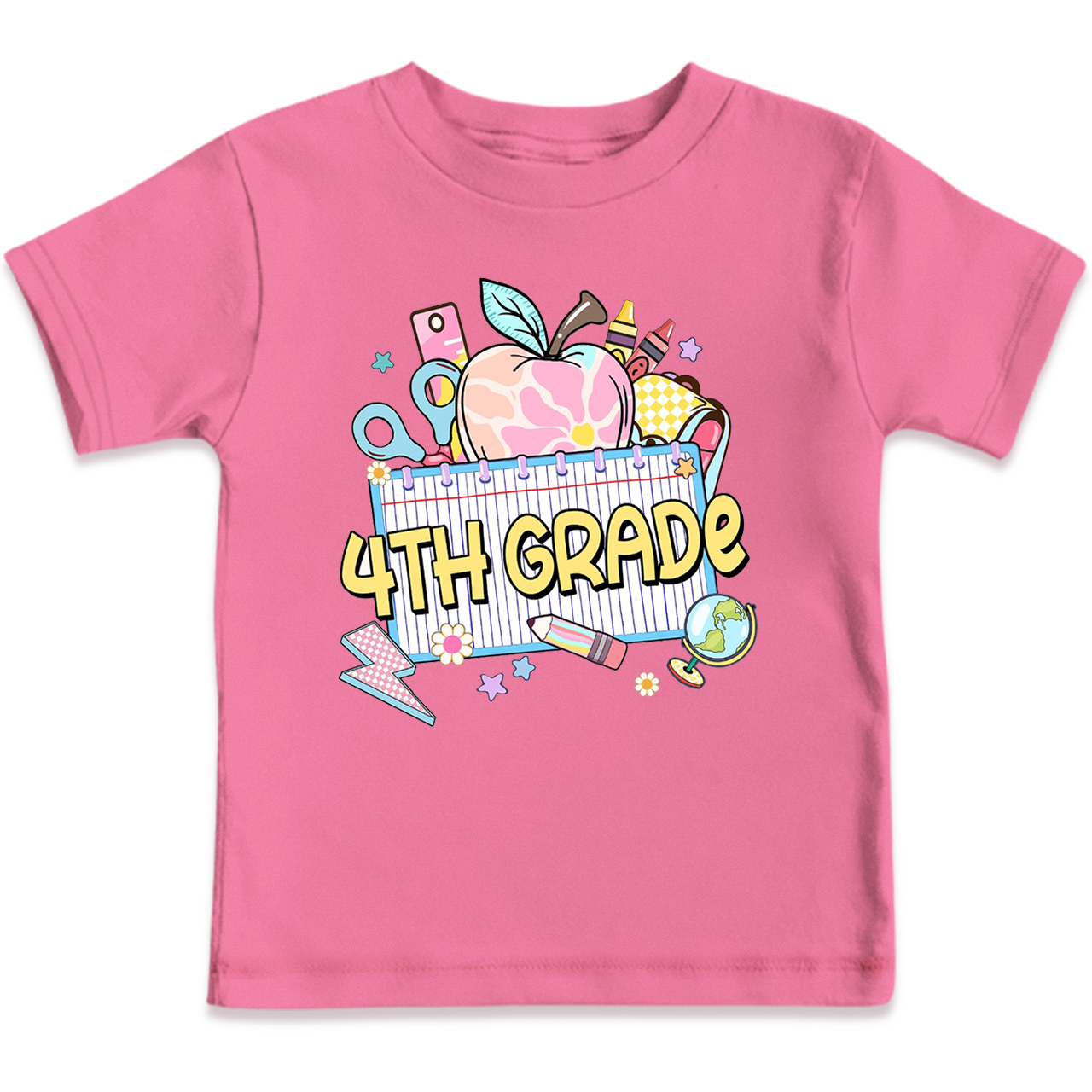 Personalized Pink Apple Back To School Gift Pack Toddler&Kid's Tees Beepumpkin 