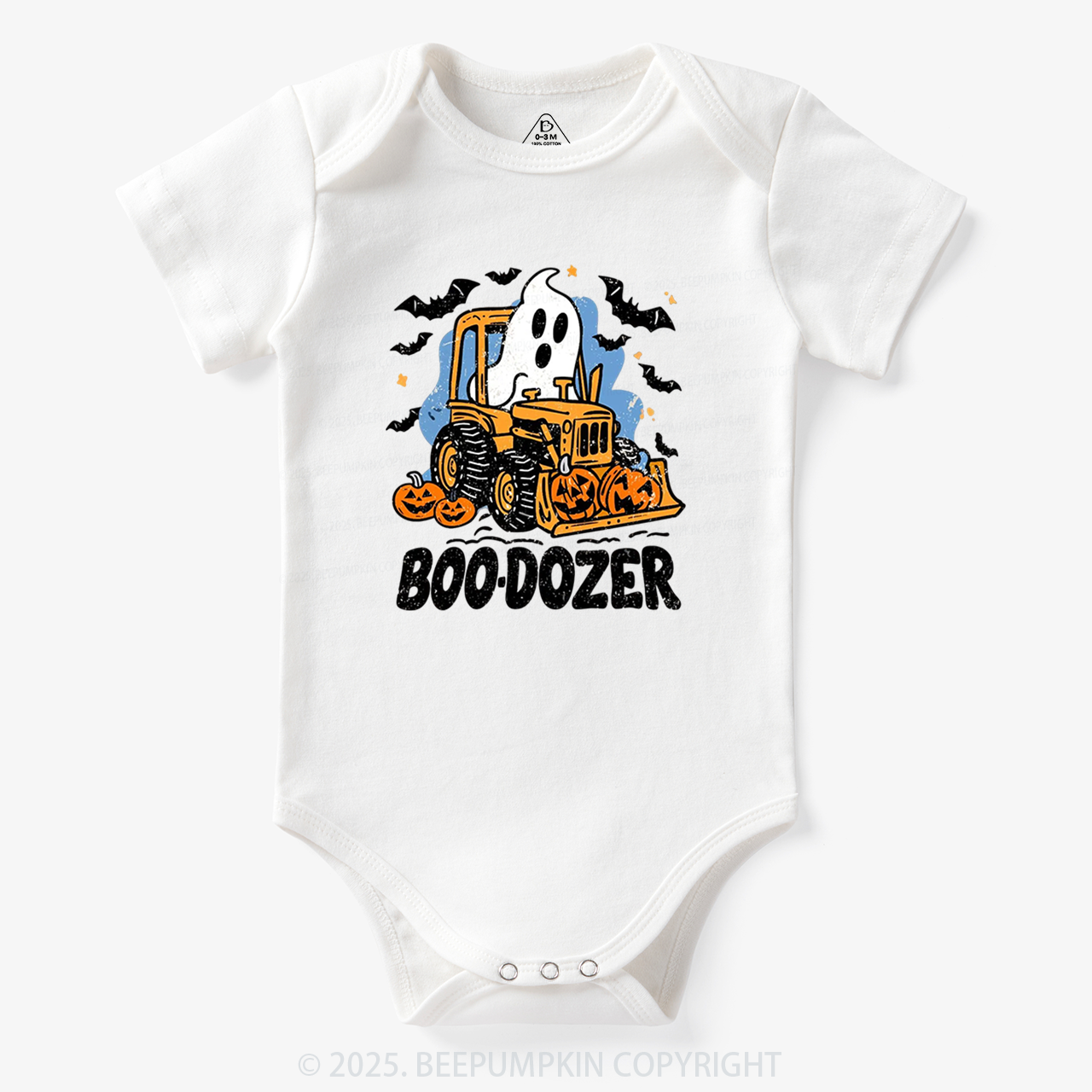 Halloween Ghost Boo-dozer Bodysuit Beepumpkin