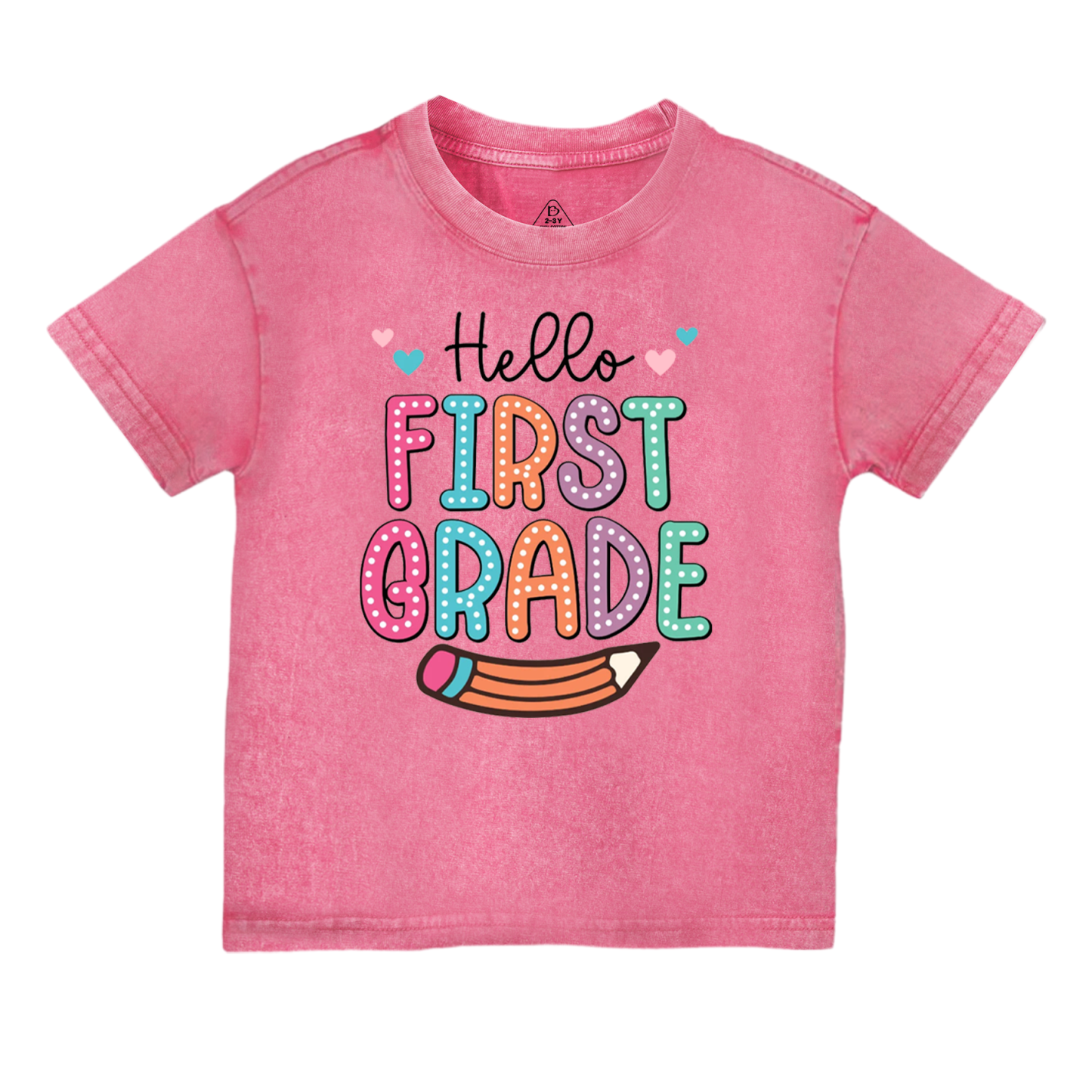 Hello Grade Back To School Toddler&Kids Washed Tees