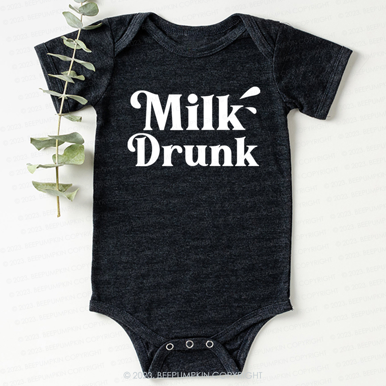 Funny Milk Drunk Bodysuit For Baby