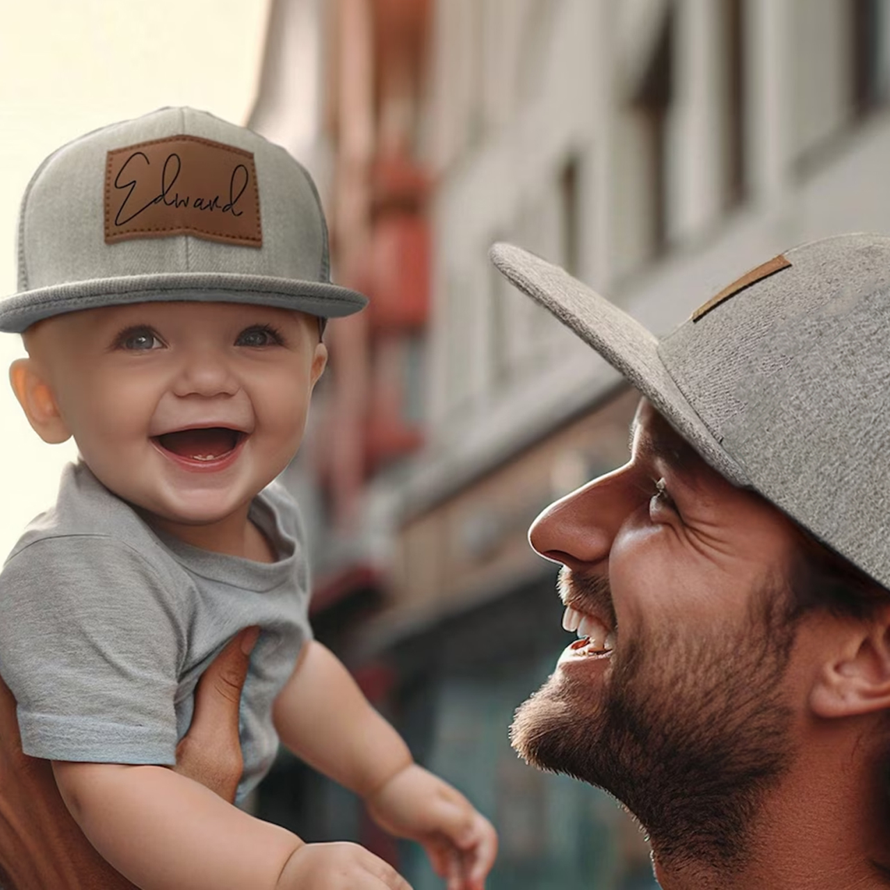 KIDS TRUCKER HAT, Infant Baseball Cap, Usa Gold Patch Rectangle
