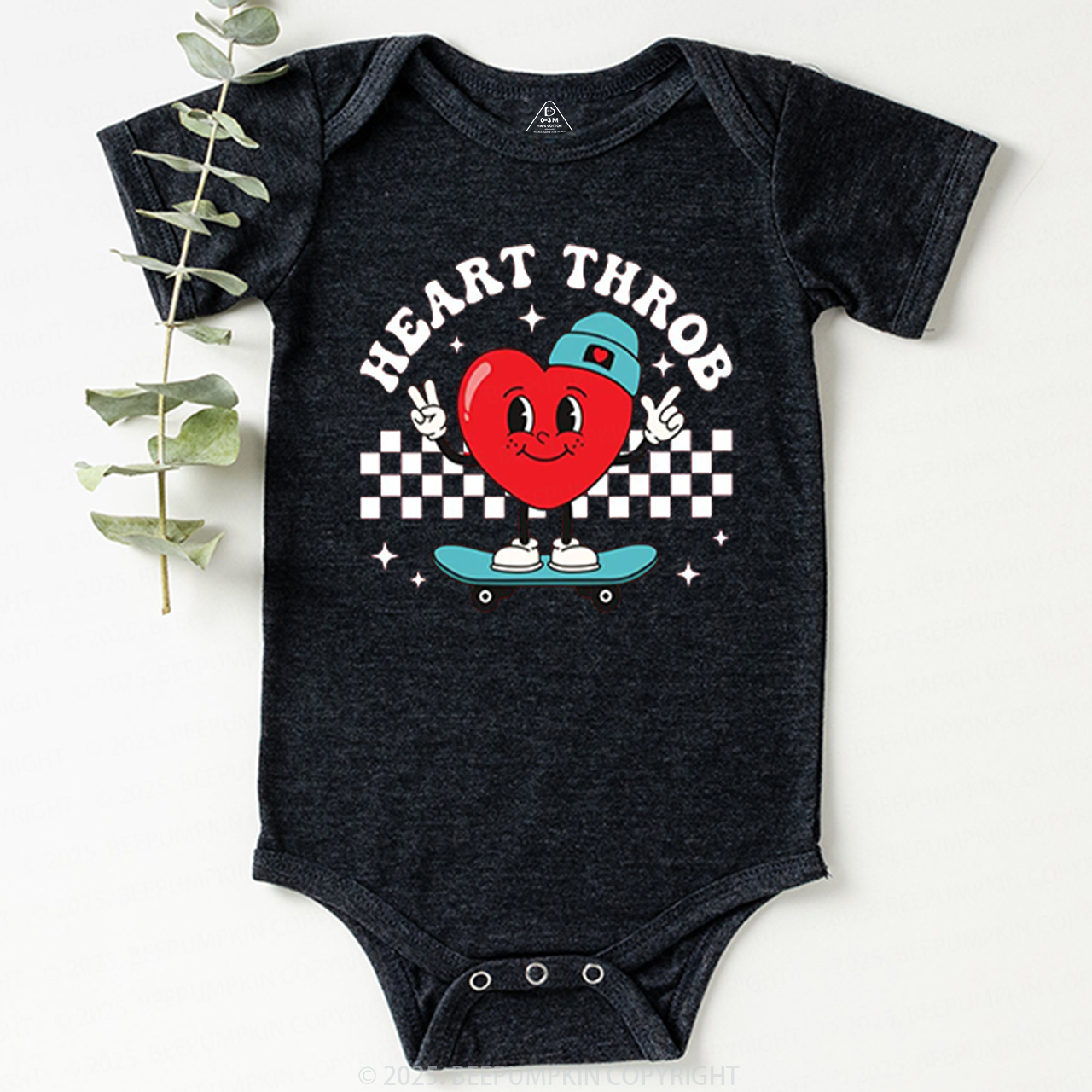 Heart Throb Valentine Bodysuit Beepumpkin