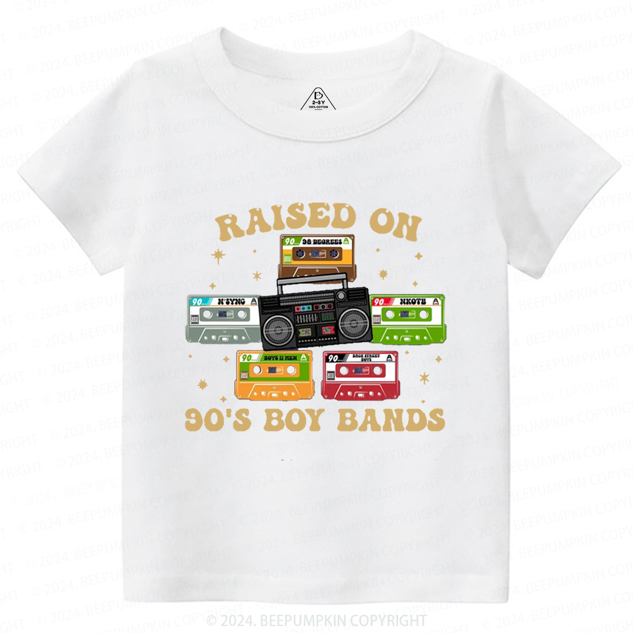 Raised On 90's Music Band Toddler&Kids Tees 8