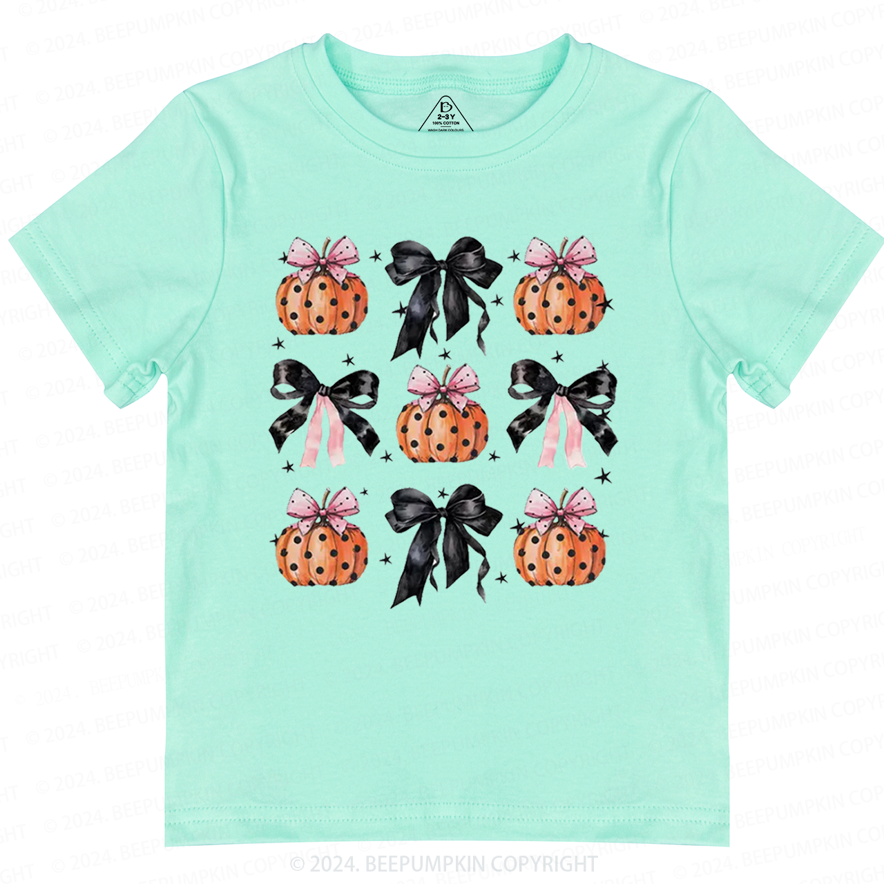 Black Ribbon And Halloween Pumpkins Toddler&Kids Tees 