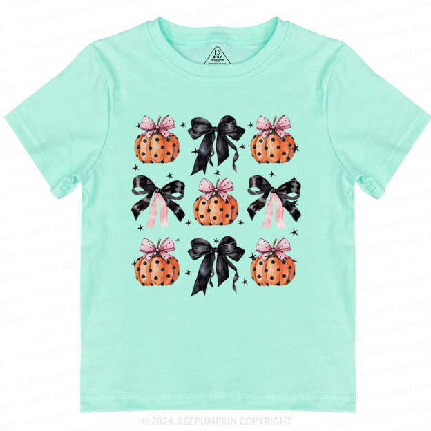Black Ribbon And Halloween Pumpkins Toddler&Kids Tees 
