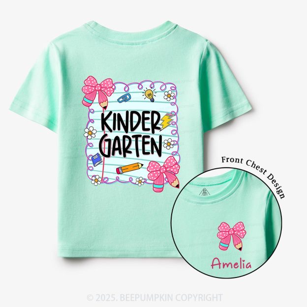 Personalized First Day Of School Toddler&Kid's Tees Beepumpkin