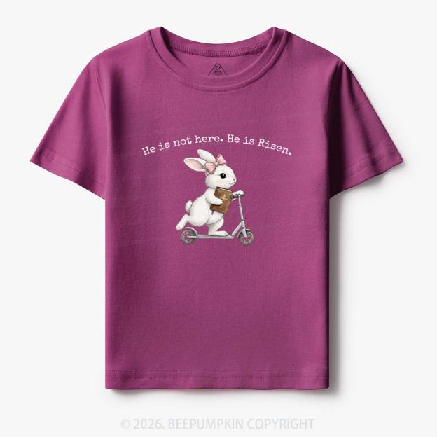 He Is Not Here He is Risen Rabbit Christian Easter Toddler&Kid's Tees