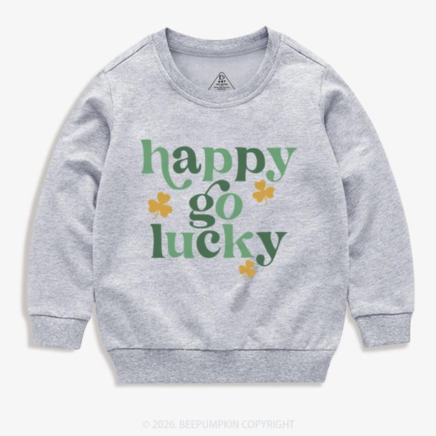 Happy Go Lucky St. Patrick's Day Kid's Sweatshirt