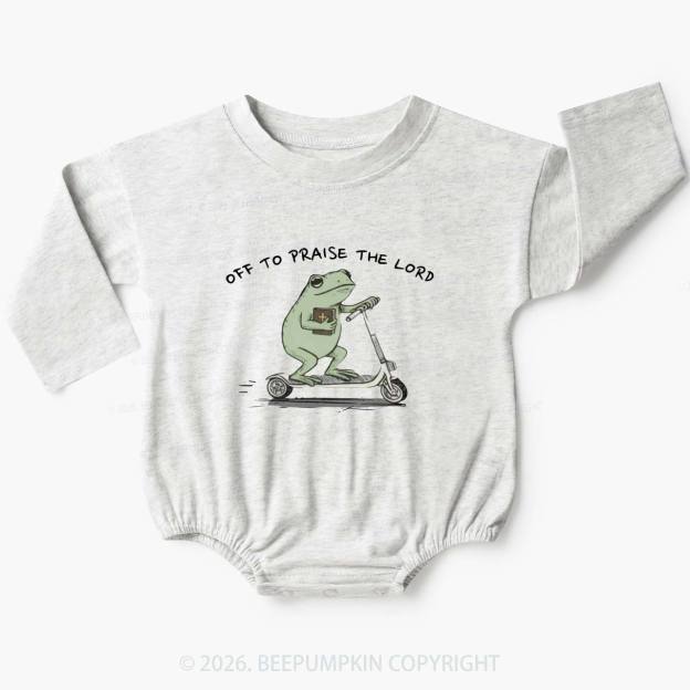 Frog Off To Praise The Lord Baby Bubble Romper