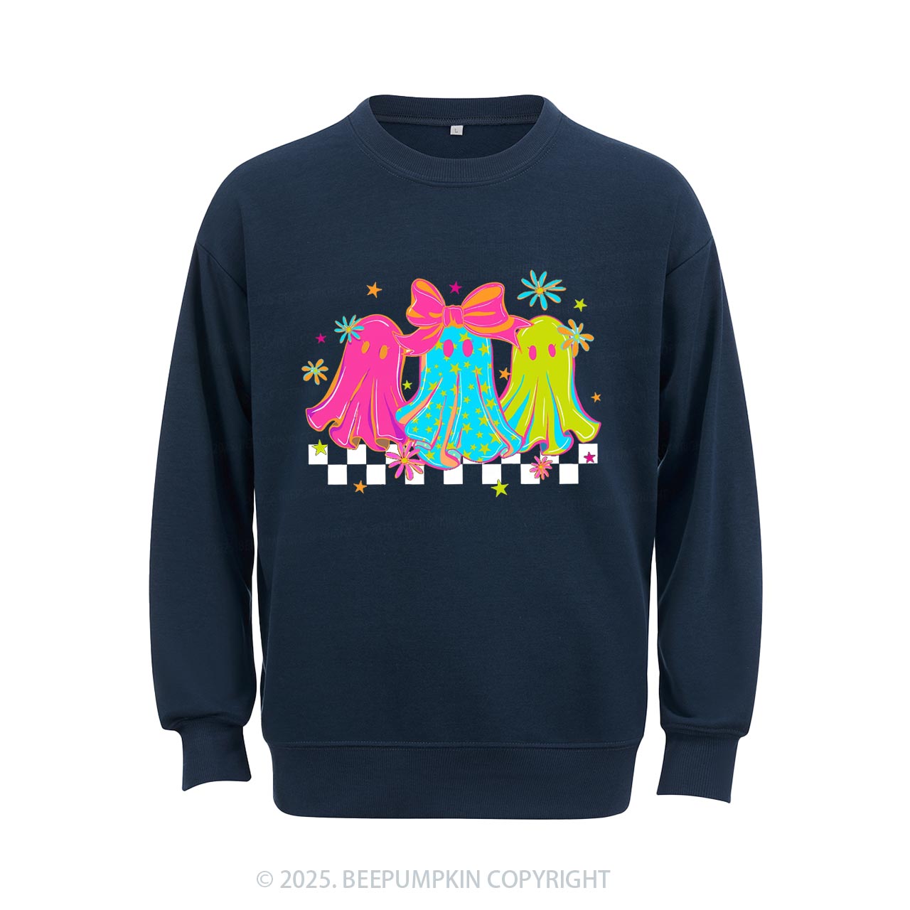 Halloween Ghost Neon Sweatshirt Beepumpkin