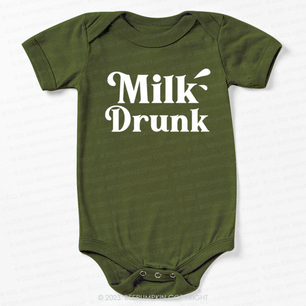 Funny Milk Drunk Bodysuit For Baby
