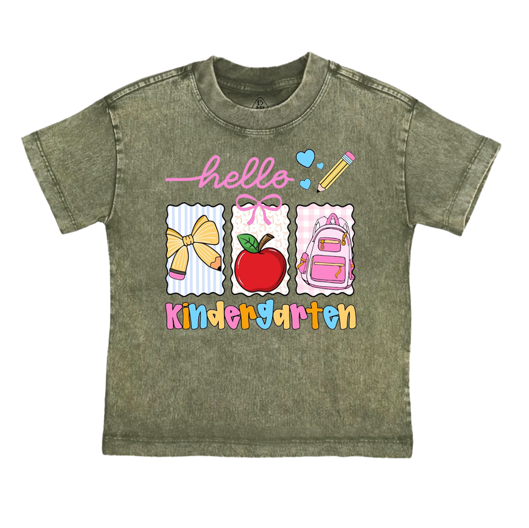 Personalized Back To School Gift Package Toddler&Kids Washed Tees
