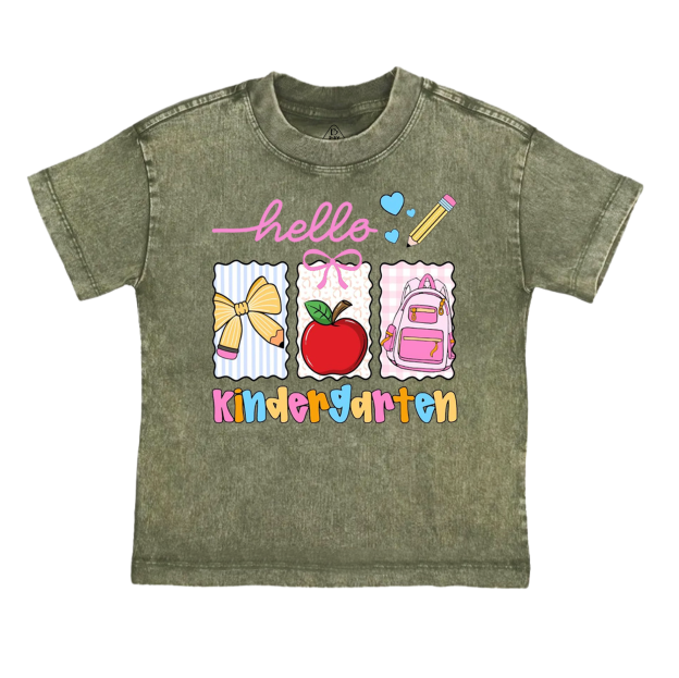 Personalized Back To School Gift Package Toddler&Kids Washed Tees