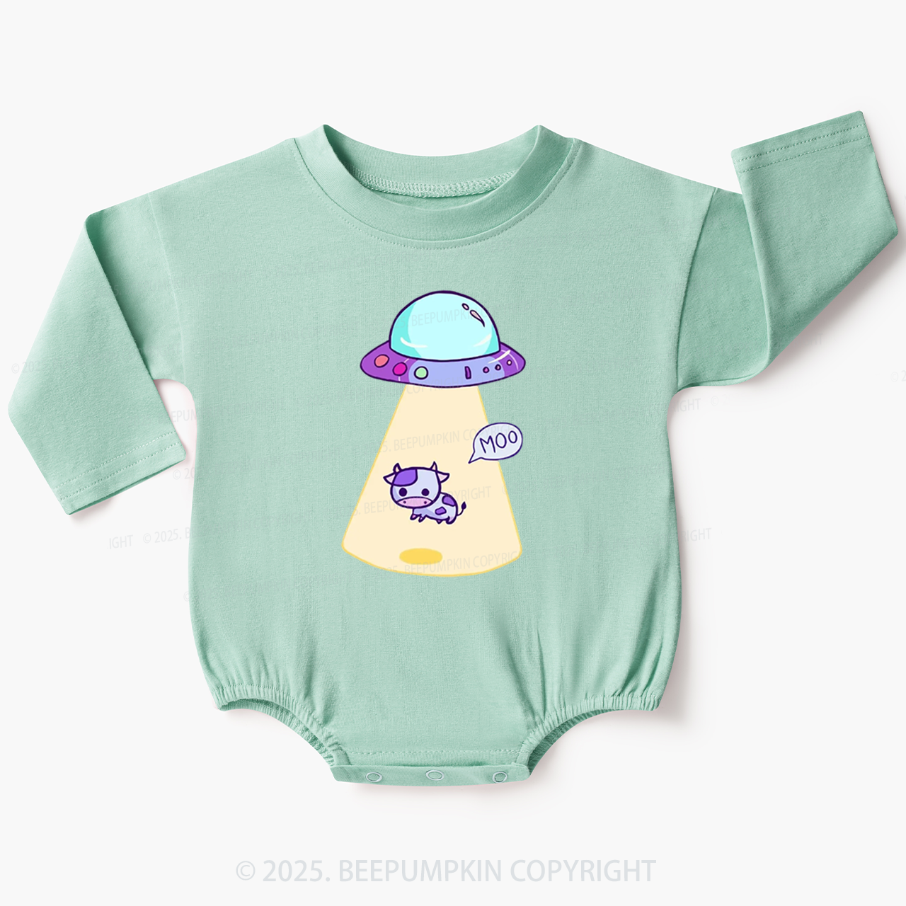 UFO Cow Baby Baby Bubble Romper Beepumpkin