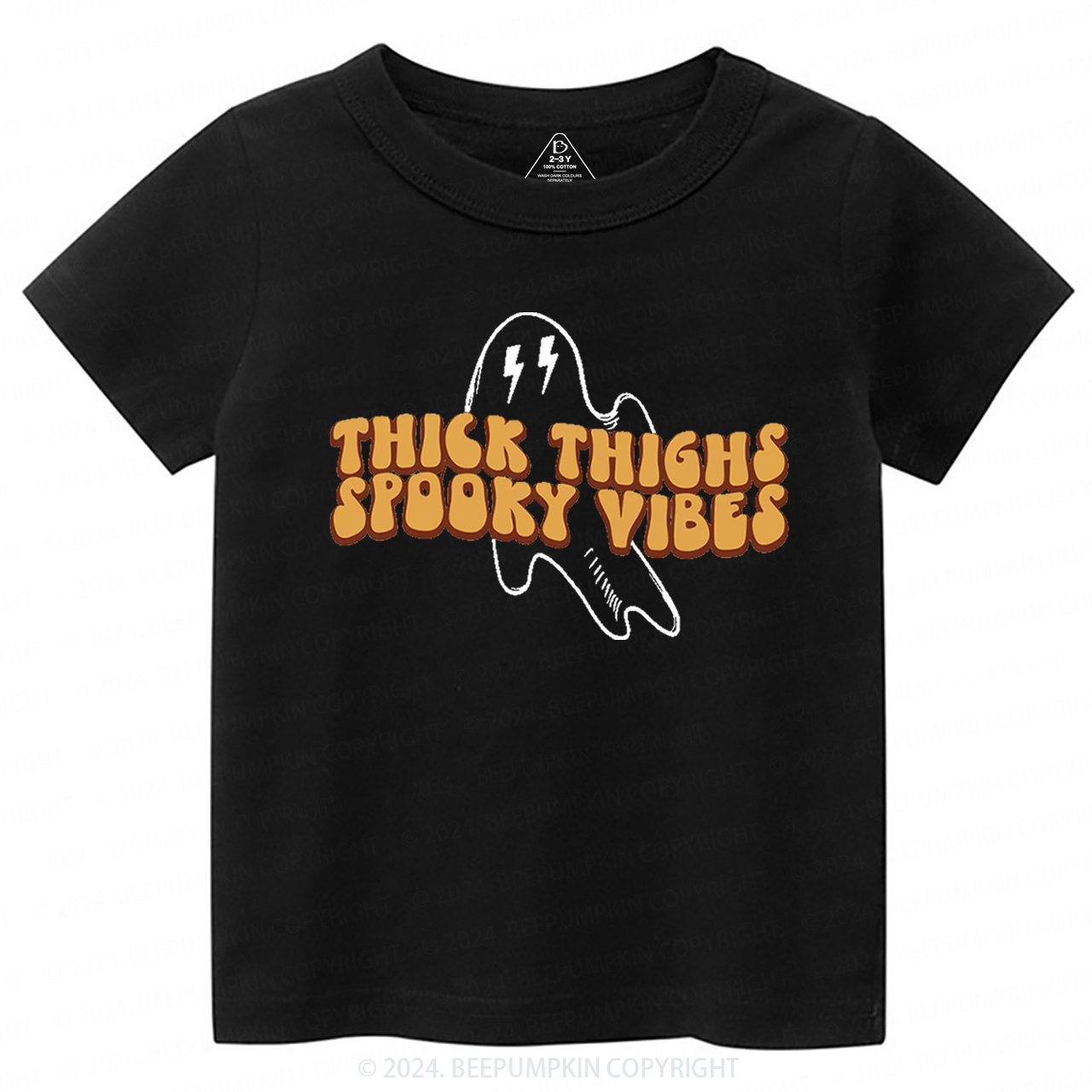 Thick Thighs Spooky Vibes Toddler&Kids Tees 