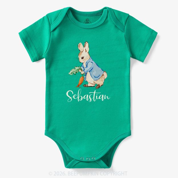 Personalized Little Bunny & Carrot Club Baby Bodysuit