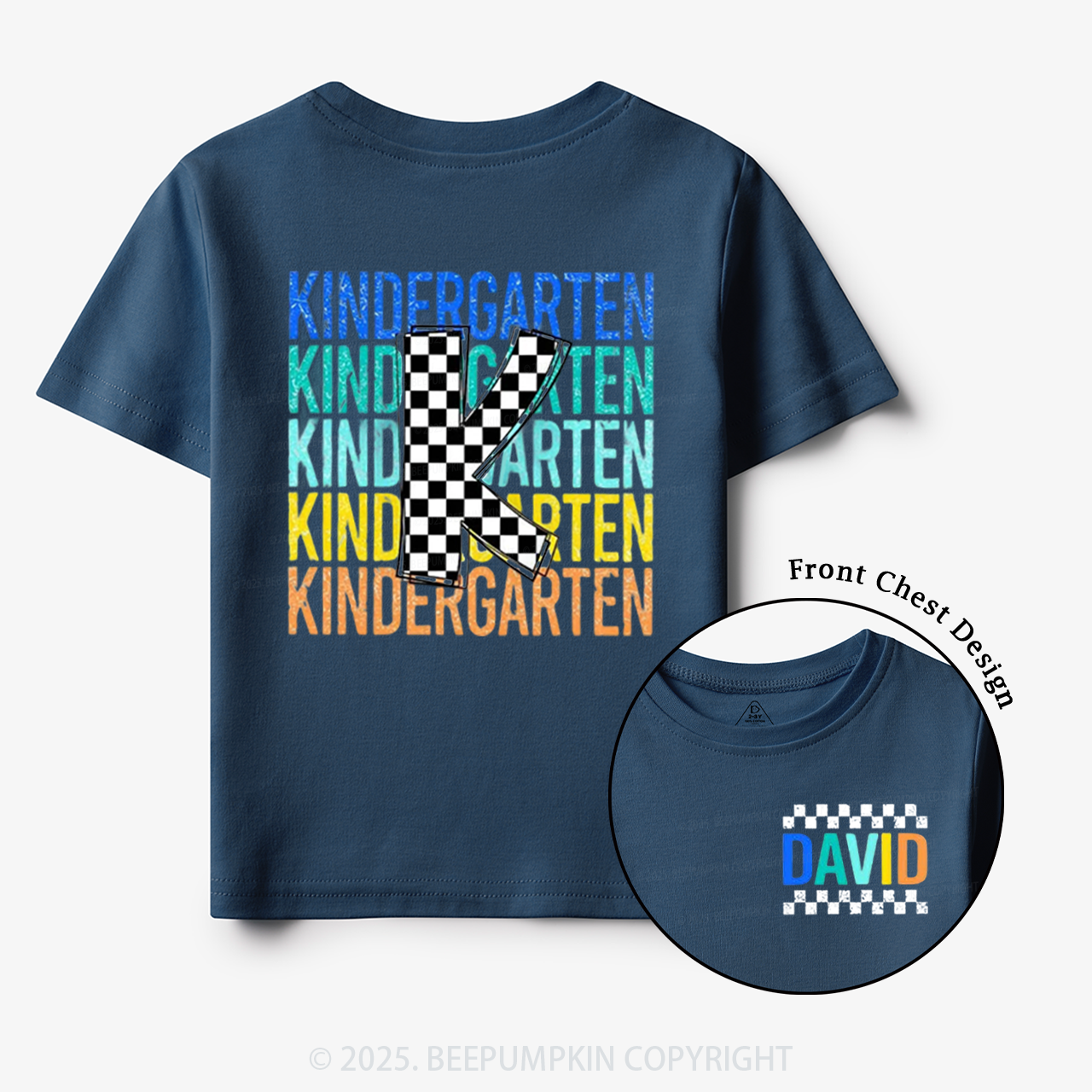 Personalized Rainbow Font First Day Of School Toddler&Kid's Tees Beepumpkin