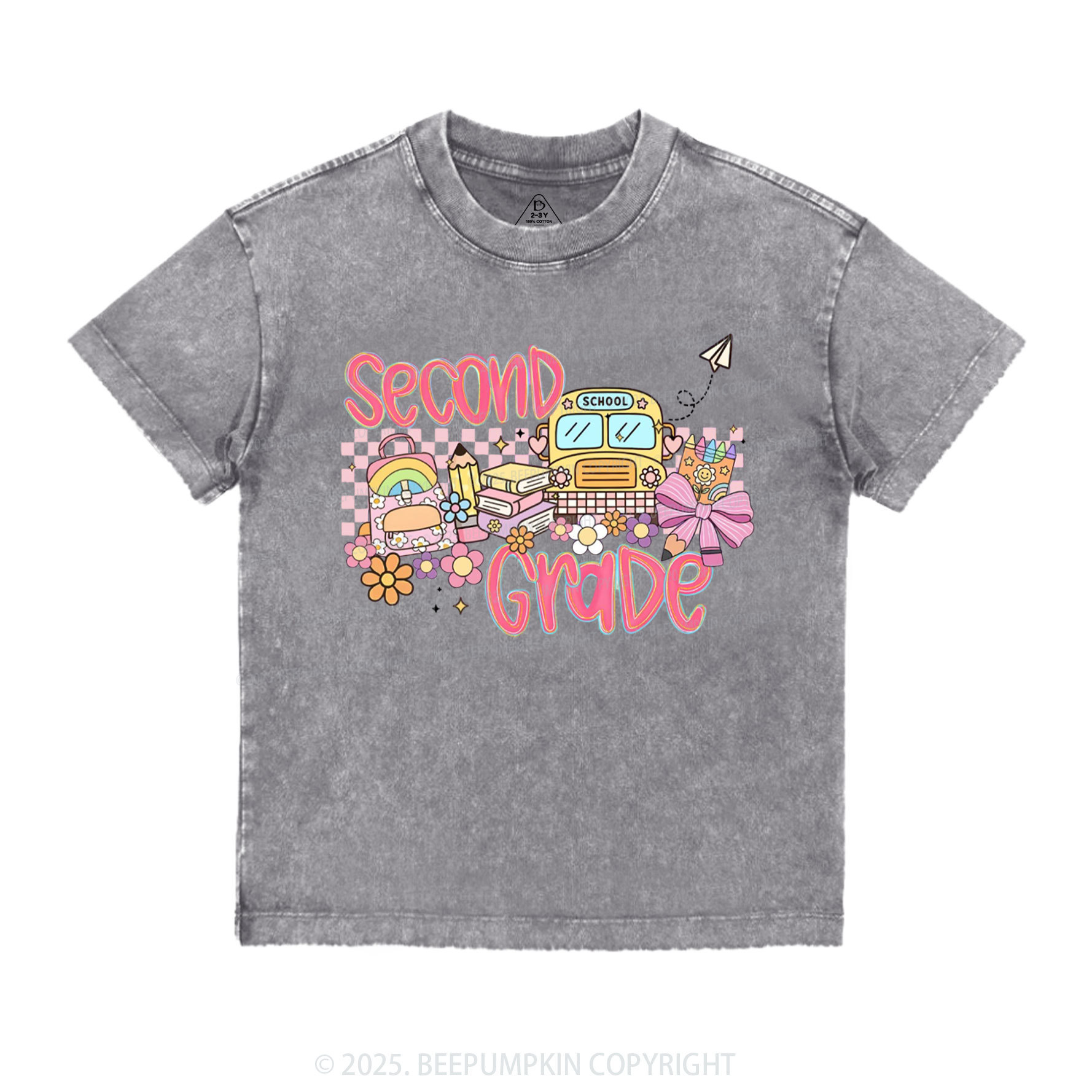 Personalized Happy School Journey Toddler&Kids Washed Tees