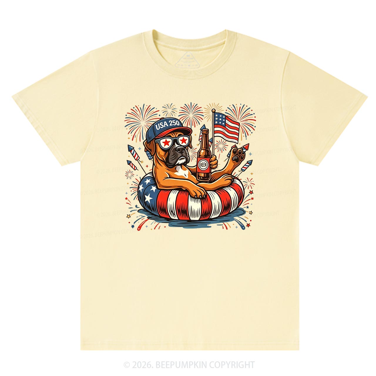 Personalized 4th of July Dog Breeds America 250 T-Shirts