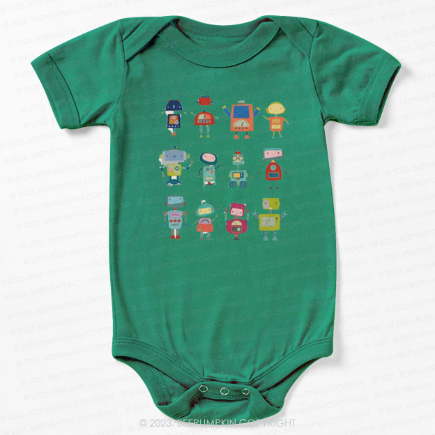 Fun Robot Crew Bodysuit For Baby