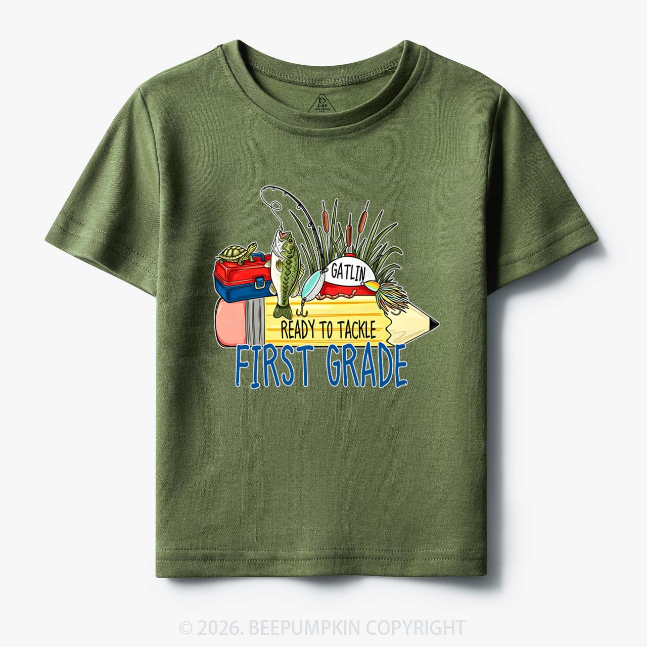 Personalized Fish Pencil Back To School Toddler&Kid's Tees