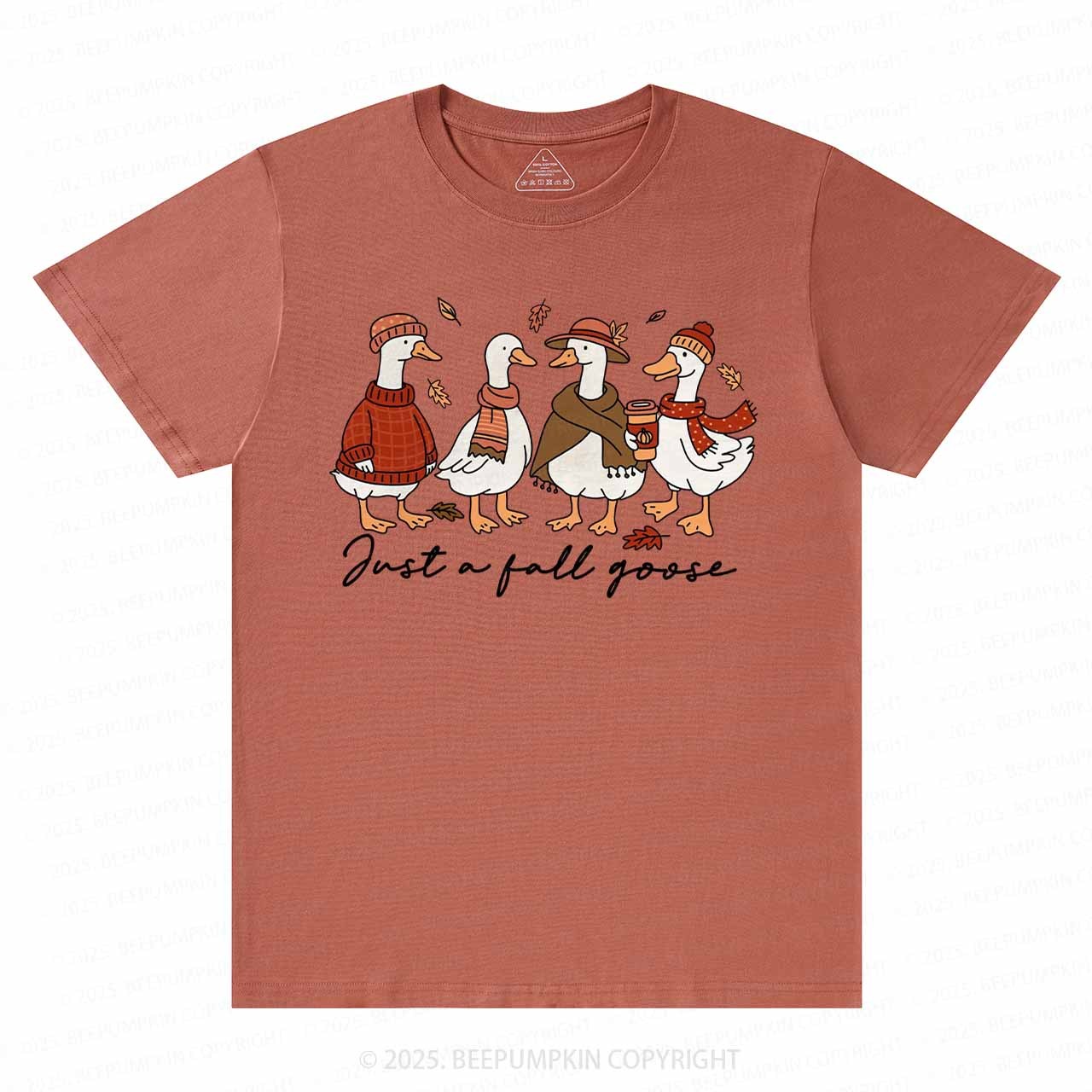 Funny Cozy Goose Fall T-Shirts Beepumpkin