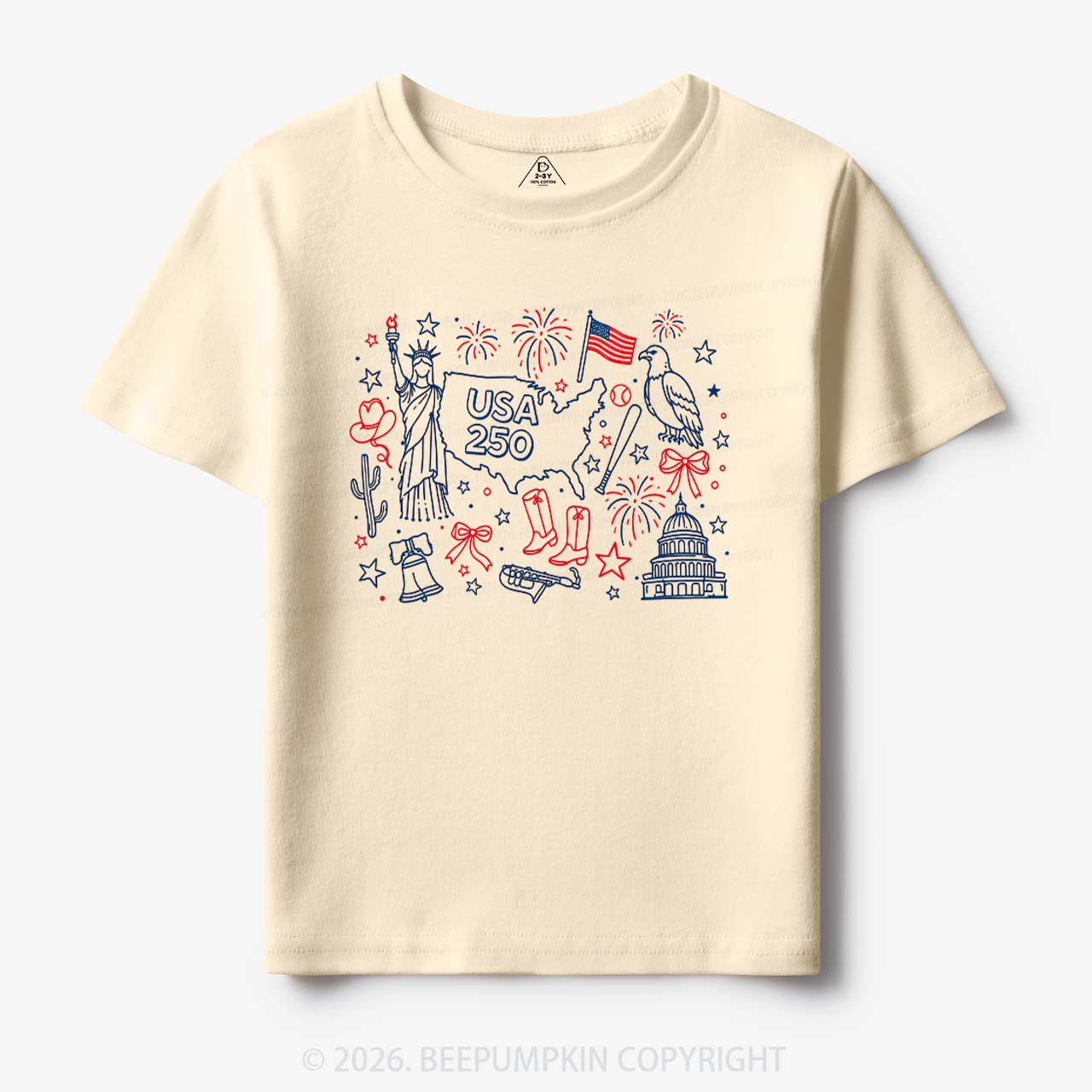 Retro Celebrate 250th Anniversary Toddler&Kid's Tees