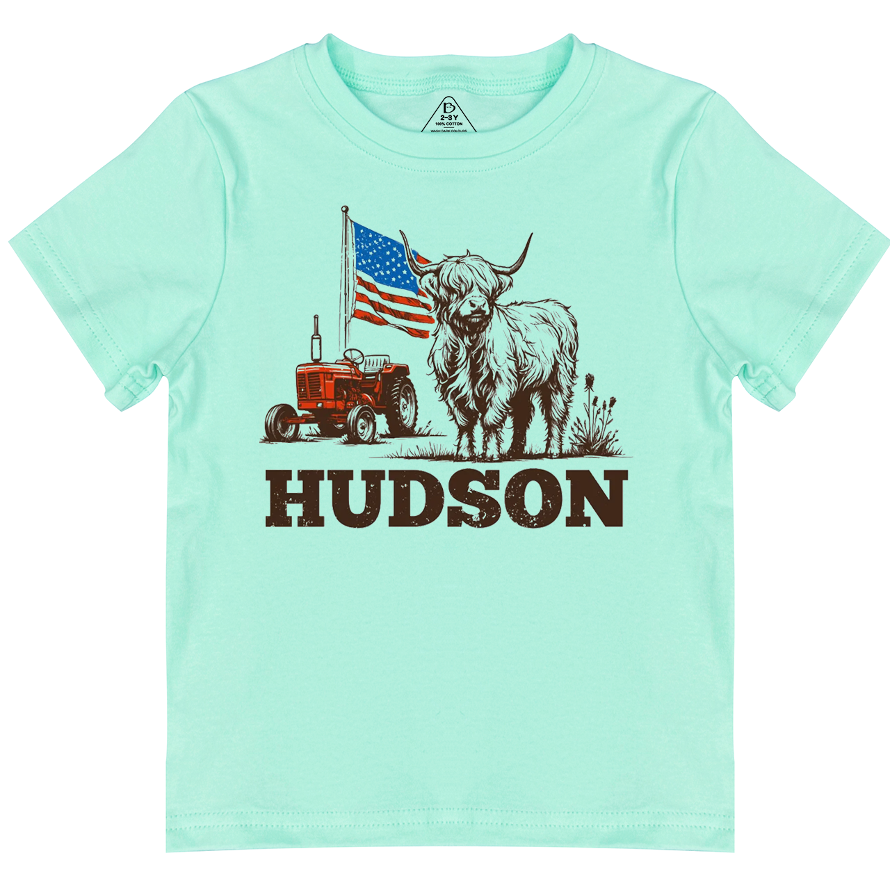 Cow American Flag Toddler&Kid's Tees Beepumpkin 