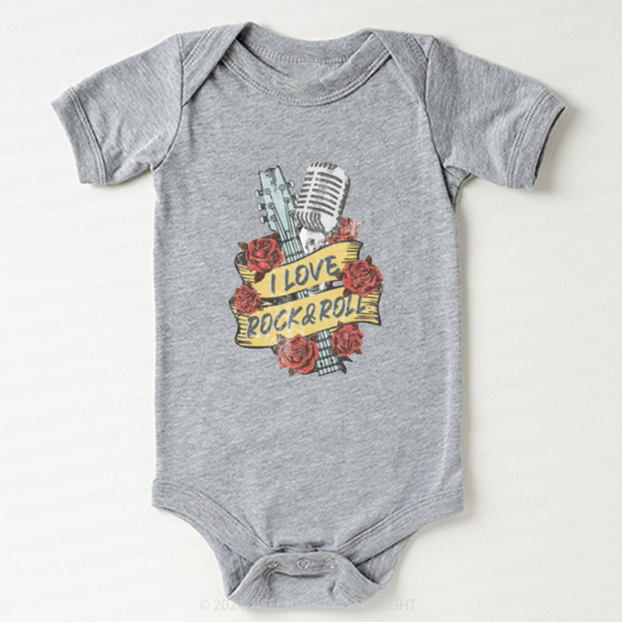 I Love Rock n Roll Bodysuit For Baby 8