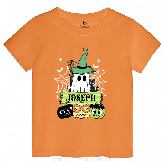 Personalized Halloween Name Toddler&Kids Tees 