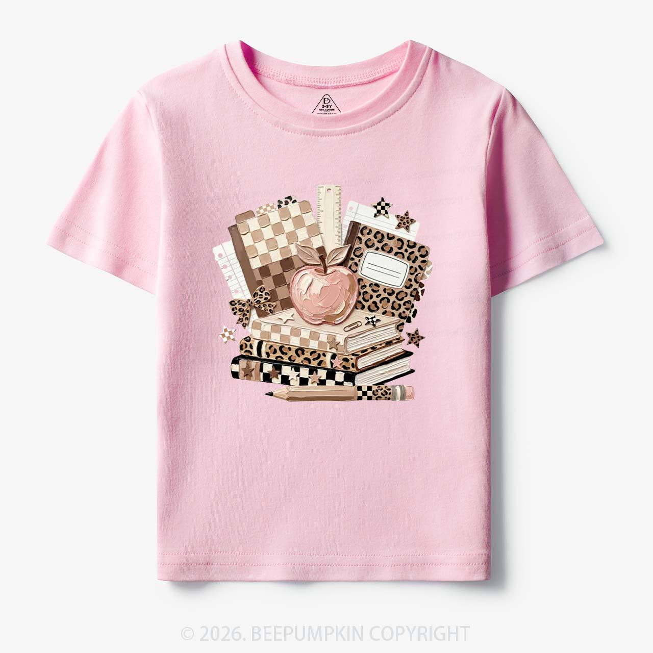 Checkered & Cheetah Back To School Toddler&Kid's Tees