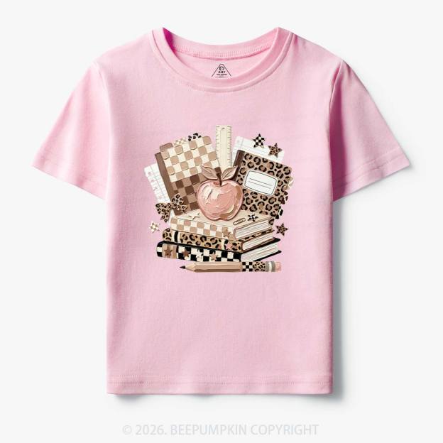 Checkered & Cheetah Back To School Toddler&Kid's Tees