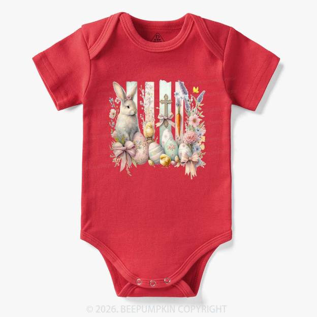 Springtime Faith Bunny Baby Bodysuit