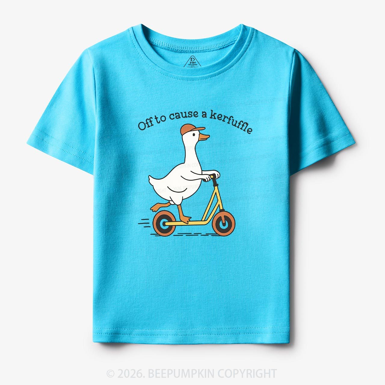 Off To Cause A Kerfuffle Silly Duck Animal Toddler&Kid's Tees