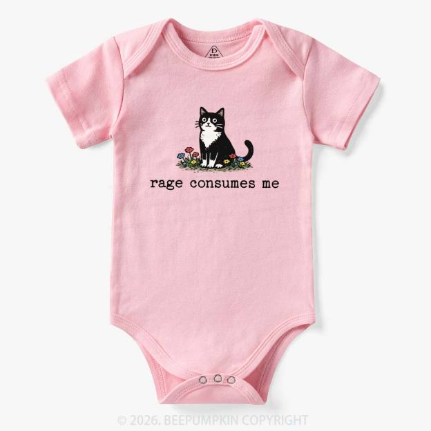 Funny Cat Rage Consumes Me Bodysuit