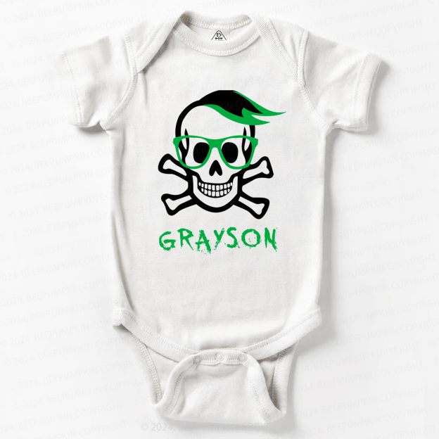 Personalized Skeleton Halloween Bodysuit For Baby