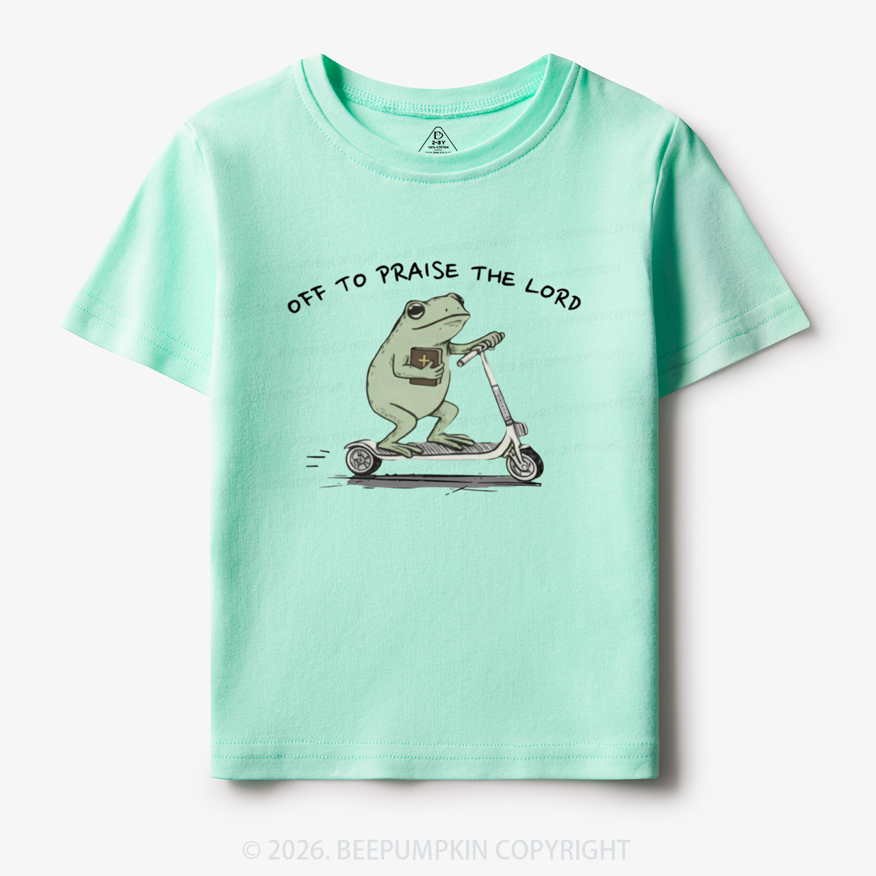 Frog Off To Praise The Lord Toddler&Kid's Tees