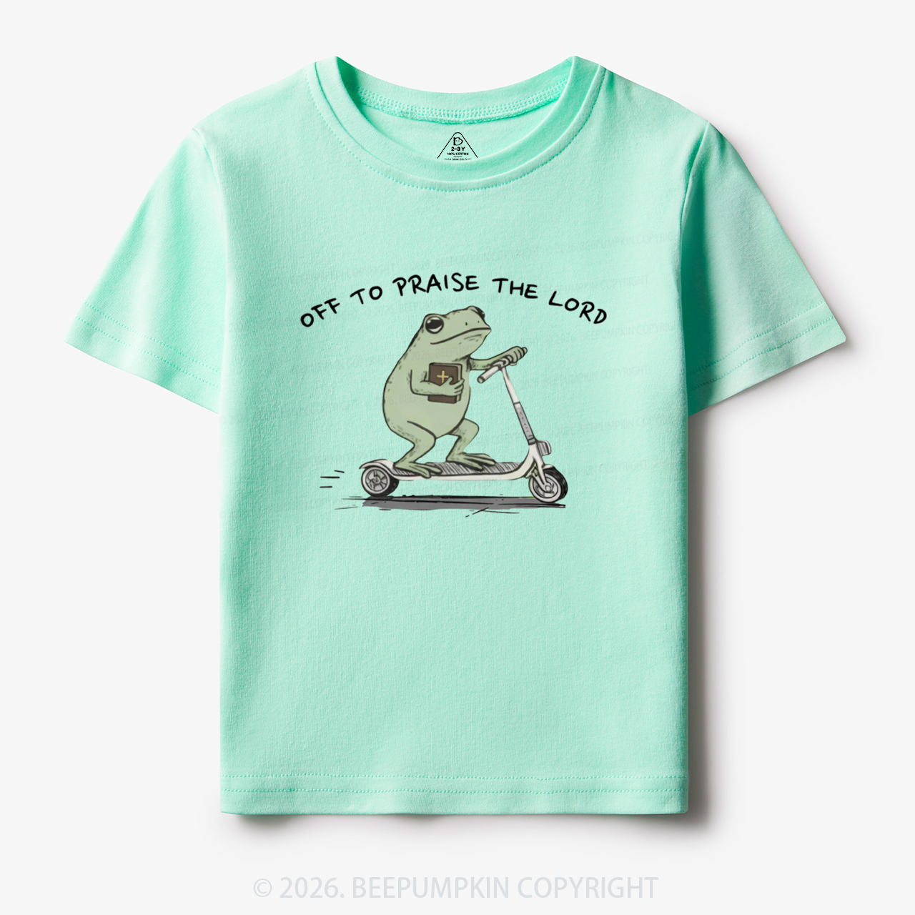 Frog Off To Praise The Lord Toddler&Kid's Tees