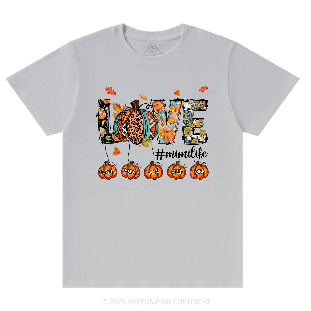 Personalized Love Grandma Life T-Shirts Beepumpkin