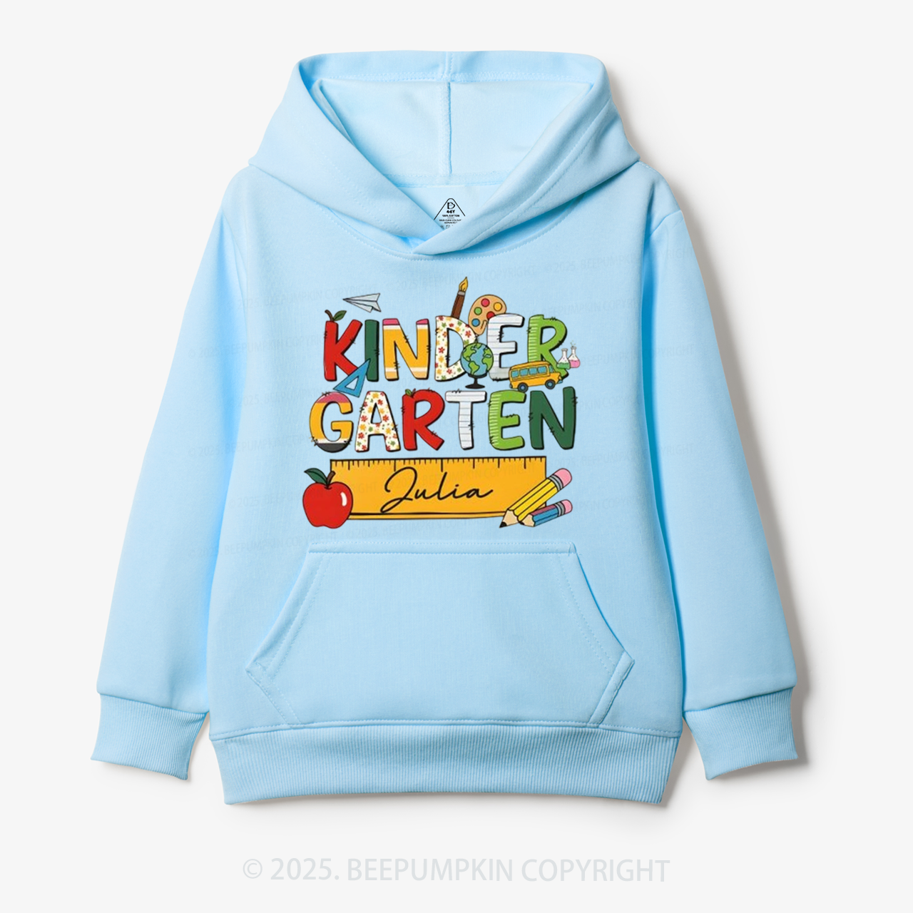Personalized Kindergarten Name Kid's Hoodies Beepumpkin