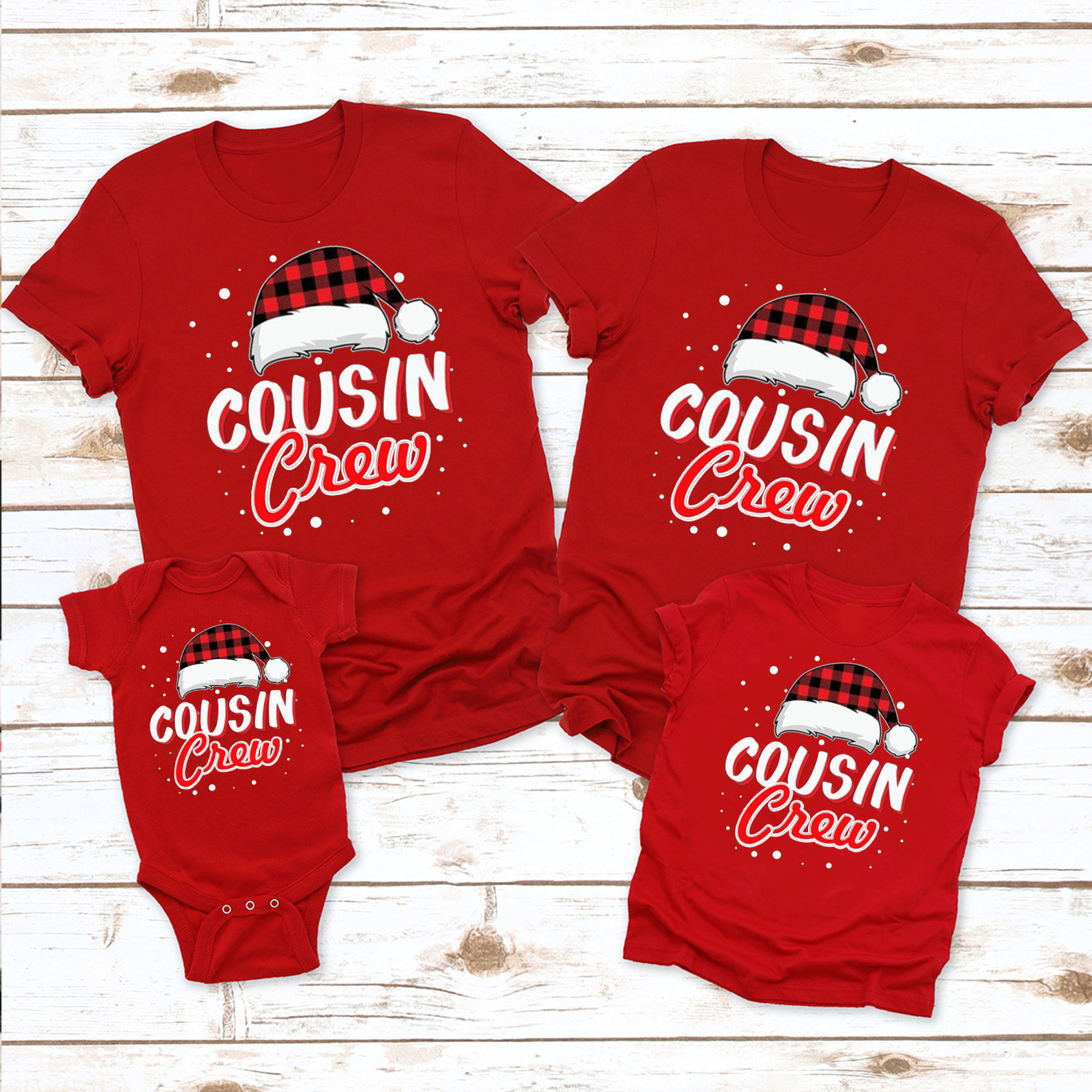 Snow&Hat Cousin Crew Christmas Family Matching Shirt