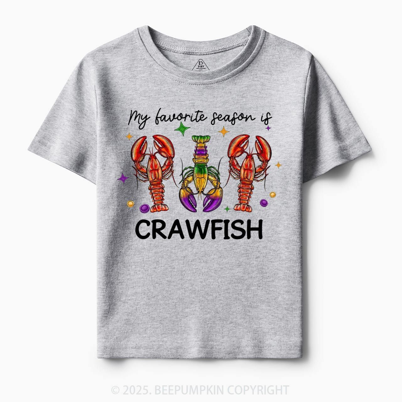 Mardi Gras Crawfish Toddler&Kid's Tees Beepumpkin