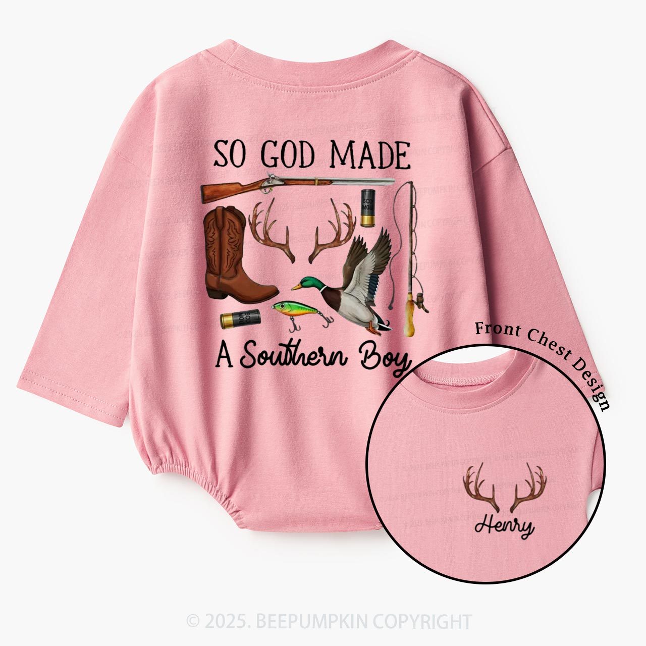 Personalized So God Made A Southern Baby Bubble Romper Beepumpkin