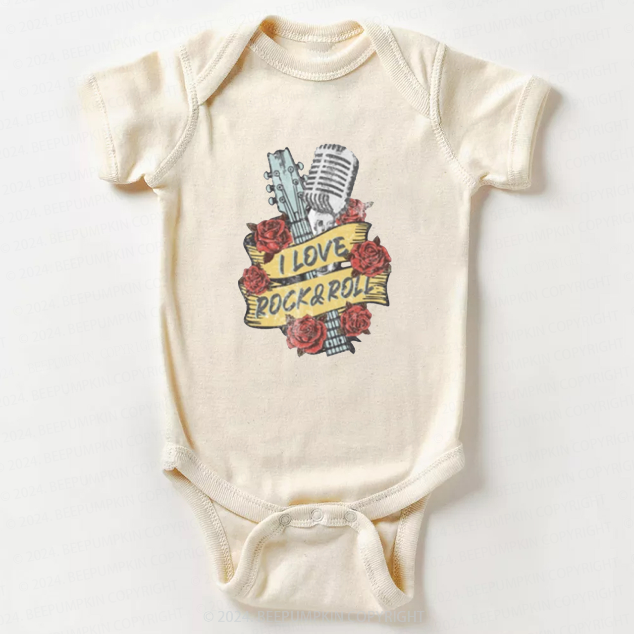 I Love Rock n Roll Bodysuit For Baby 8