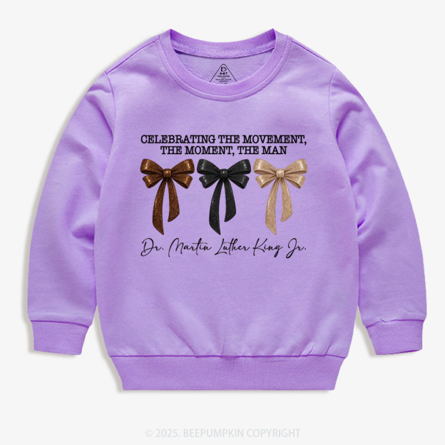 Golden Dream Bows Black  History Month Kid's Sweatshirt
