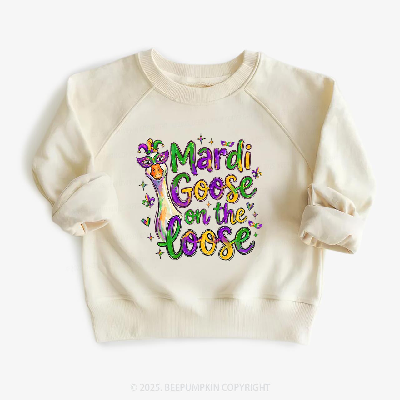 Mardi Gras Goose Kid's Sweatshirt