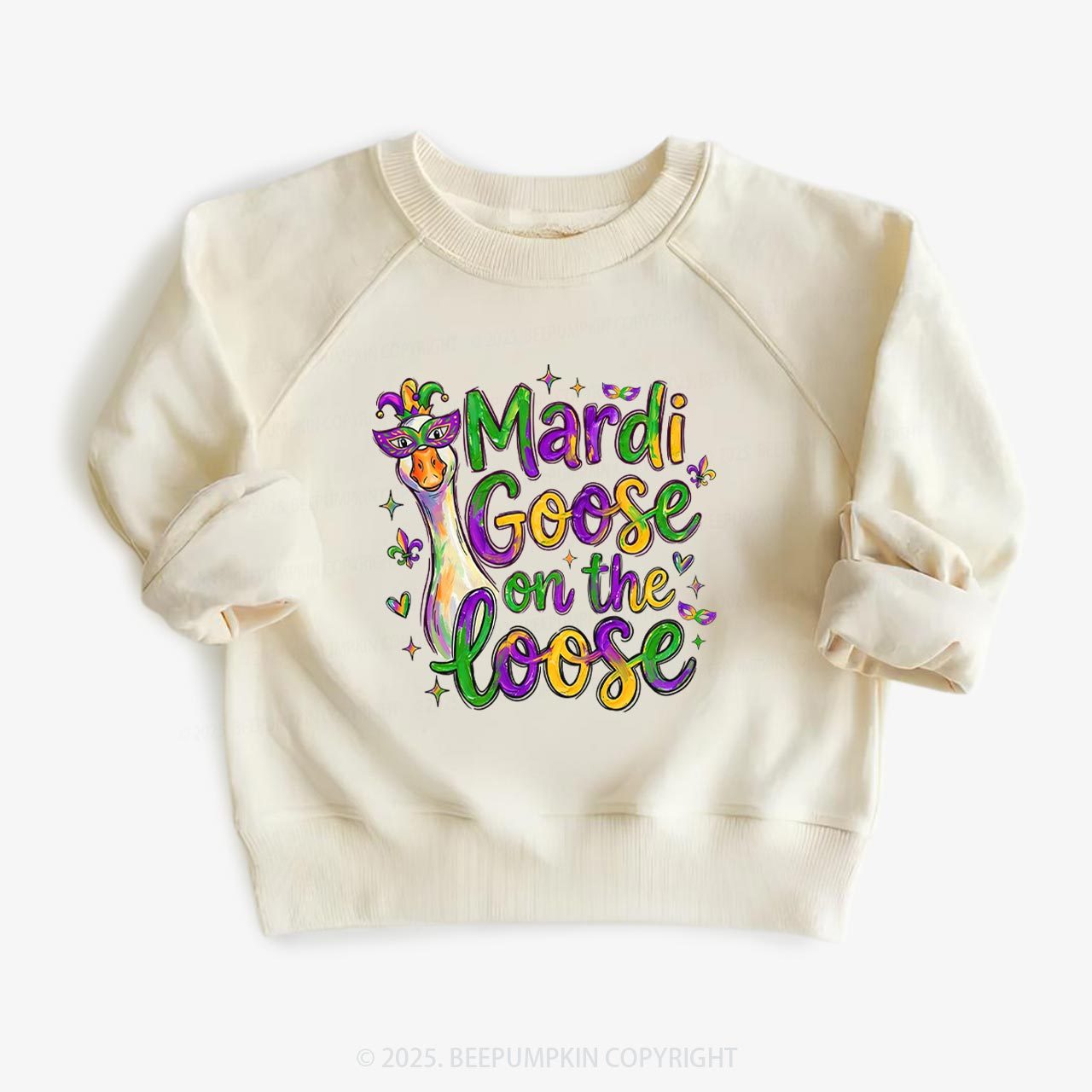 Mardi Gras Goose Kid's Sweatshirt