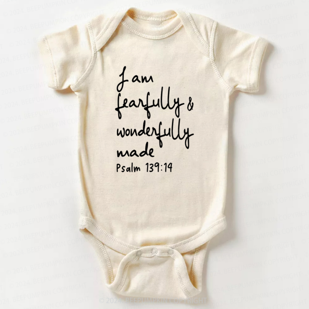 I Am Fearfully And Wonderfully Made Bodysuit For Baby 