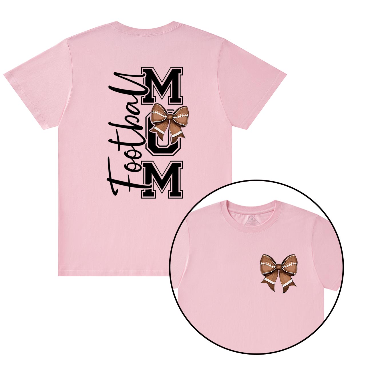 Love, Bows & Football Mama T-Shirts Beepumpkin