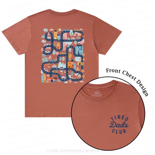 Tired Dads Club Play Cars On Dads Back T-Shirts